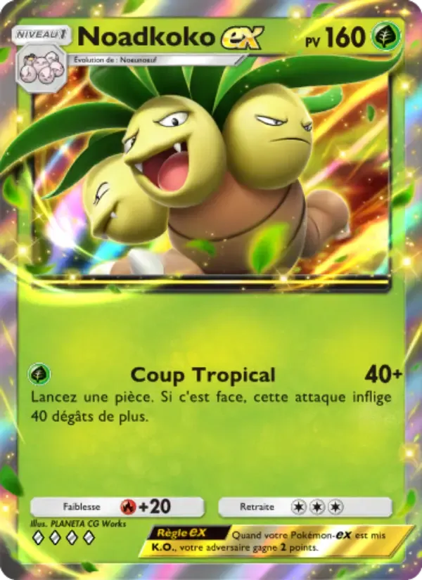 Exeggutor ex card in French