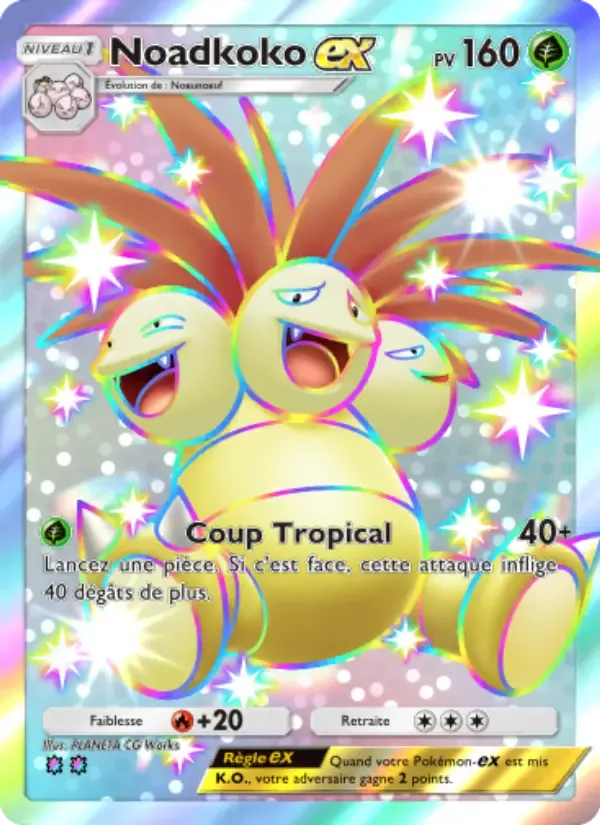 Exeggutor ex card in French