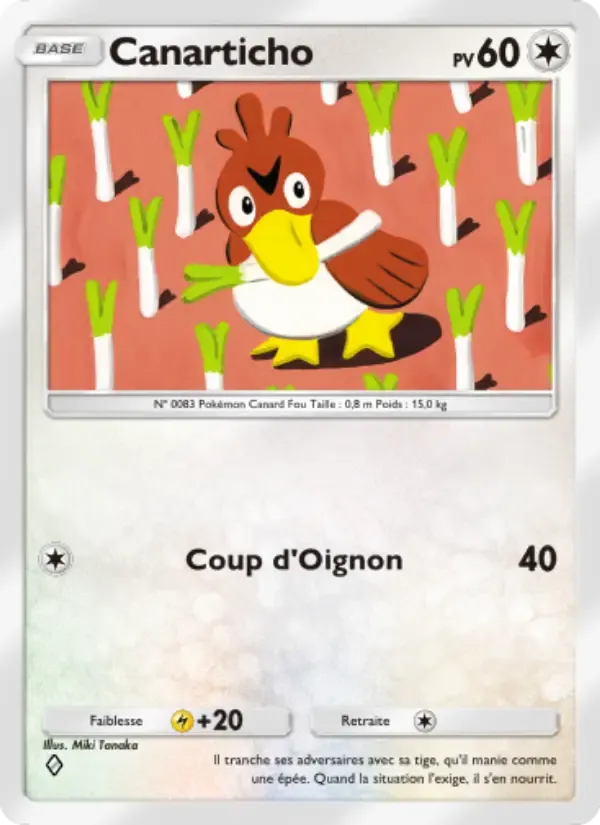 Farfetch'd card in French