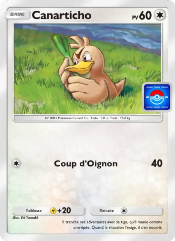 Farfetch'd card in French
