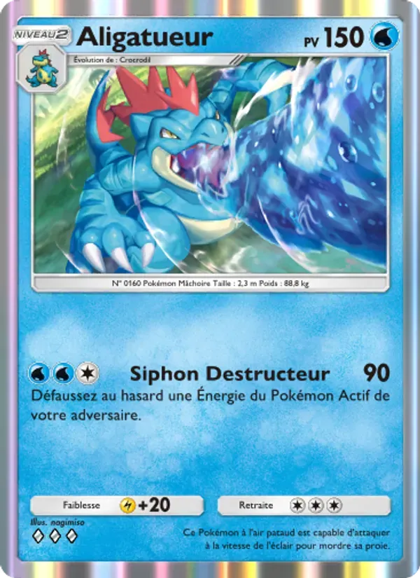Feraligatr card in French