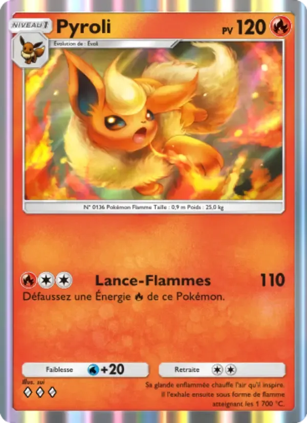 Flareon card in French