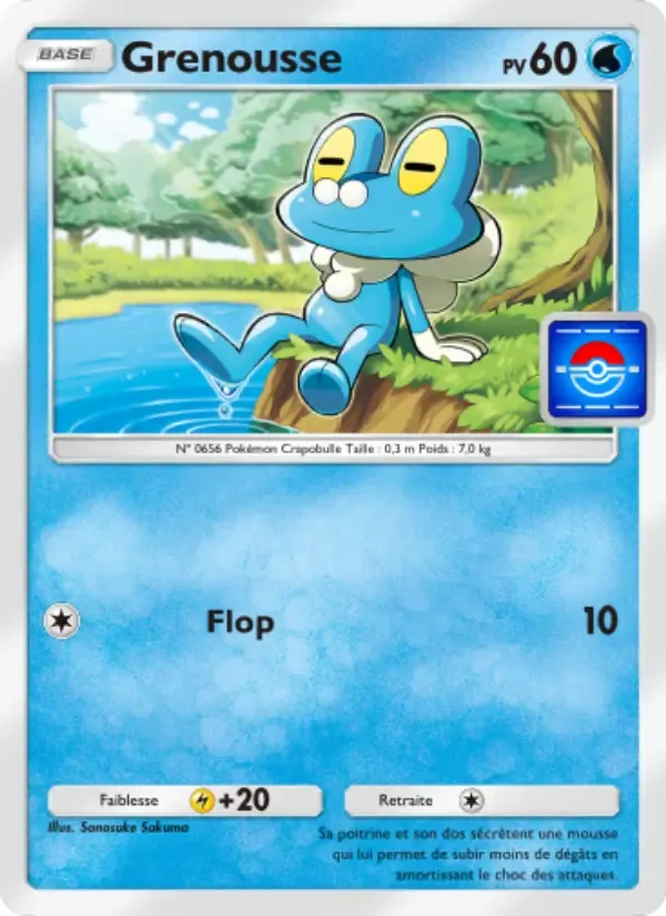Froakie card in French