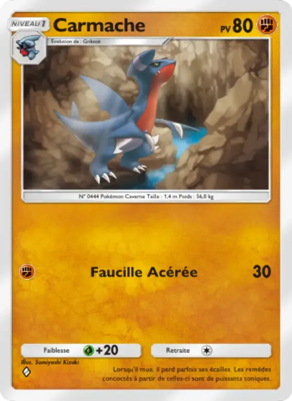 Gabite card in French