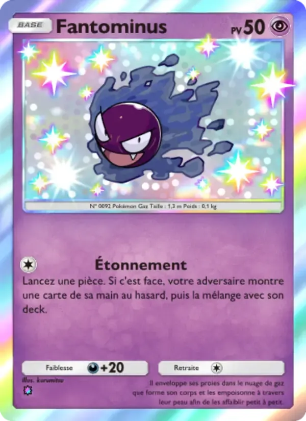 Gastly card in French