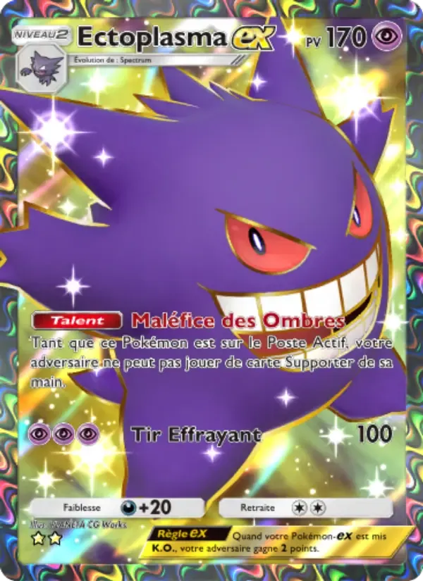 Gengar ex card in French