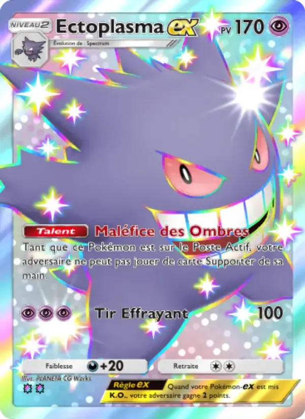 Gengar ex card in French