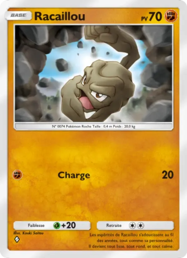 Geodude card in French