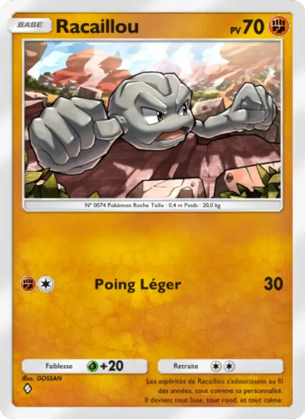 Geodude card in French