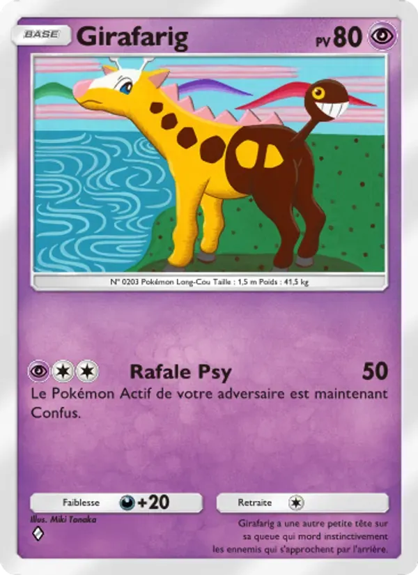 Girafarig card in French