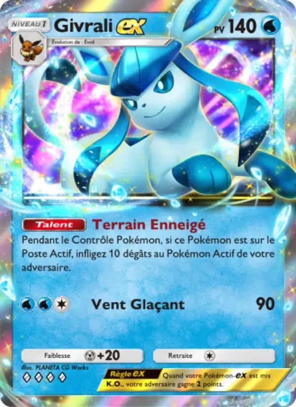 Glaceon ex card in French