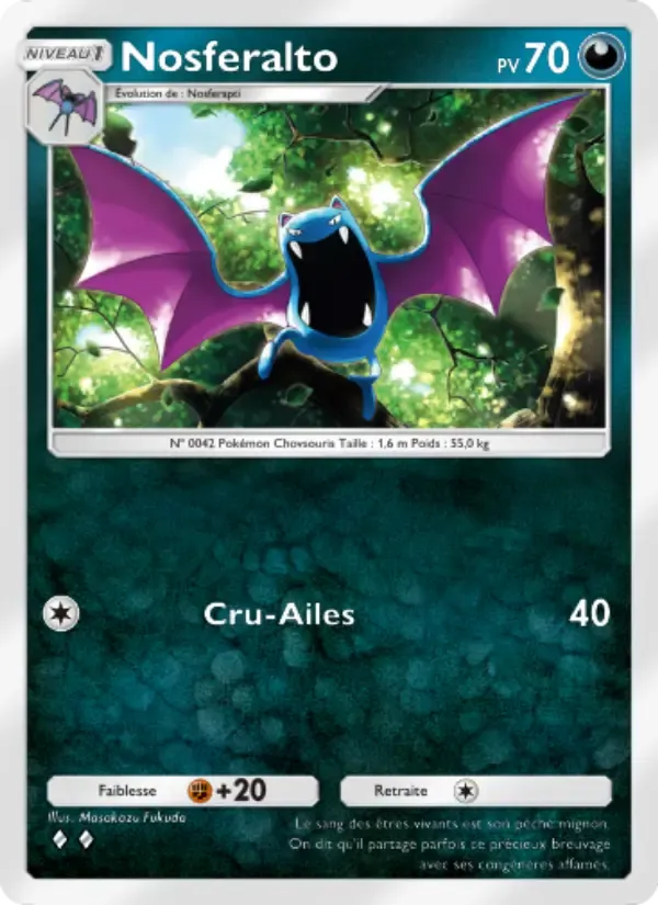 Golbat card in French