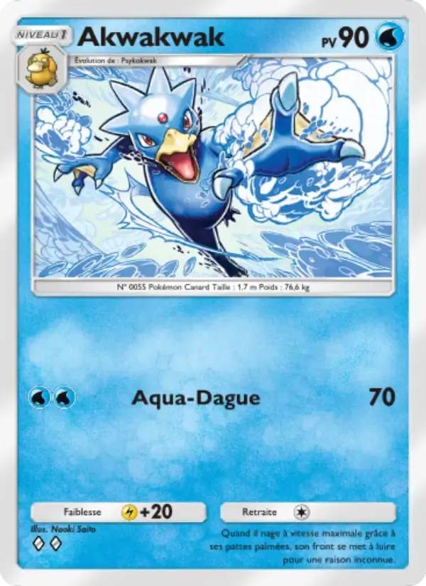 Golduck card in French