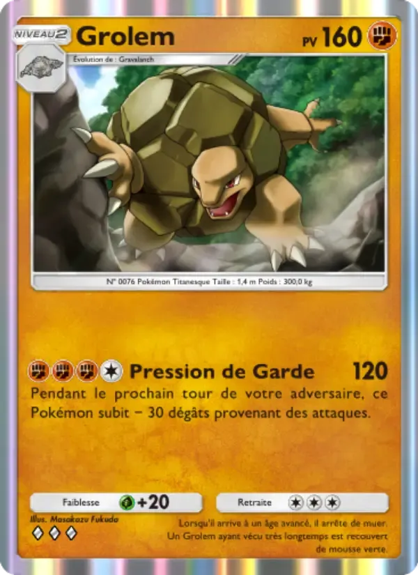 Golem card in French
