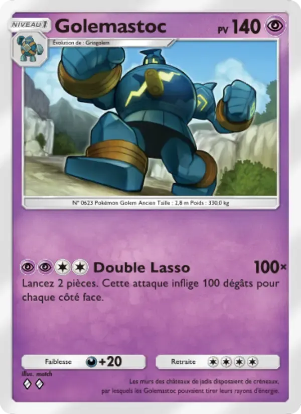 Golurk card in French