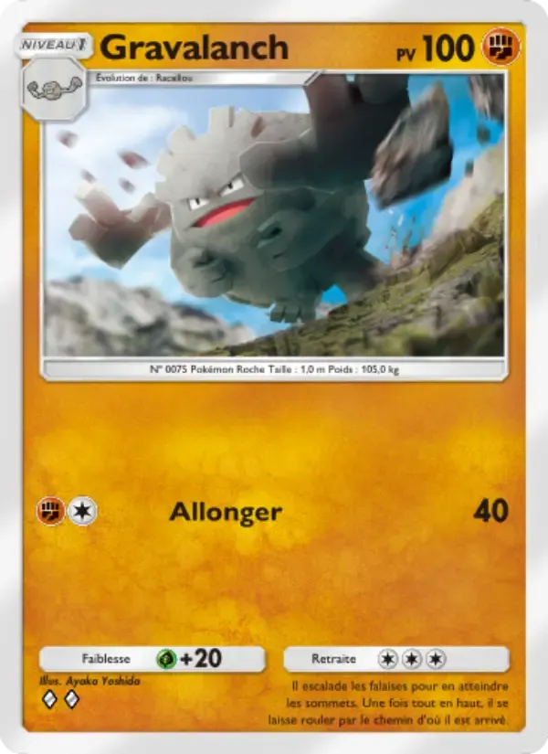 Graveler card in French