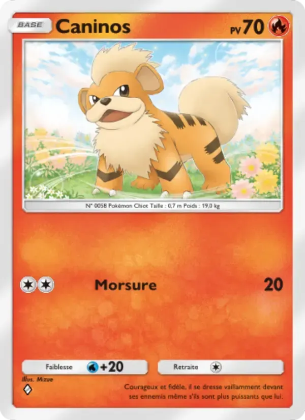 Growlithe card in French