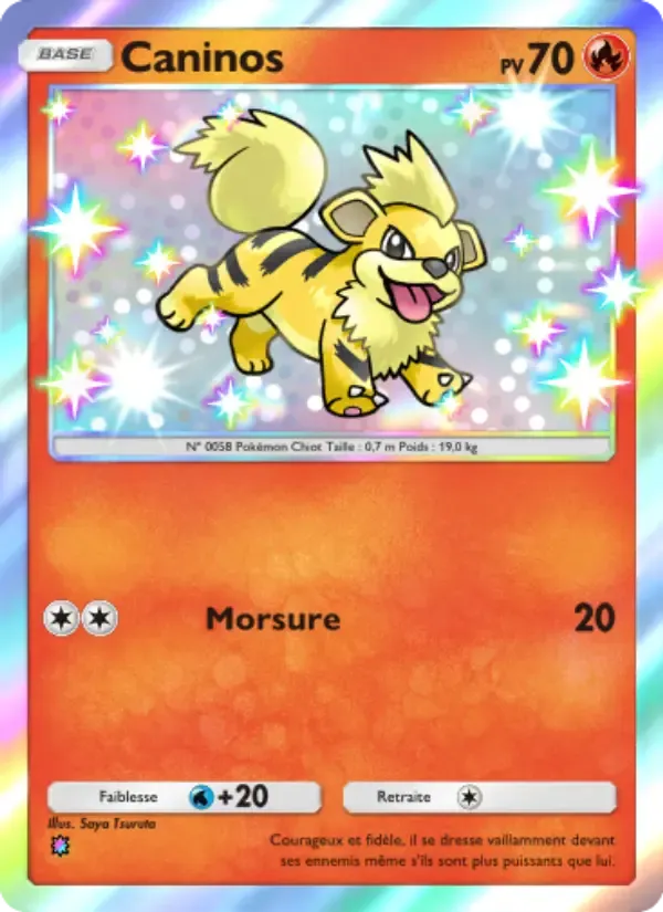 Growlithe card in French