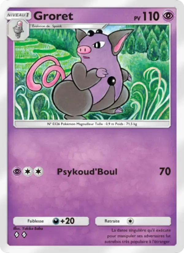 Grumpig card in French