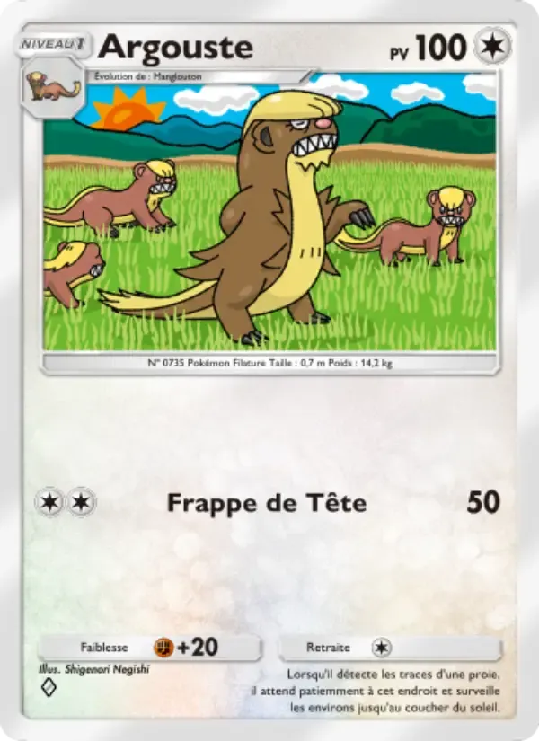Gumshoos card in French