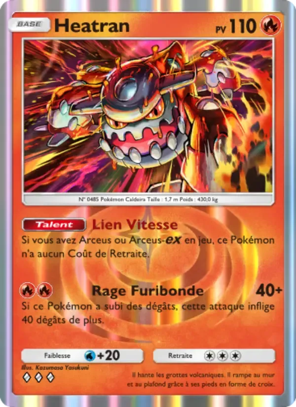 Heatran card in French