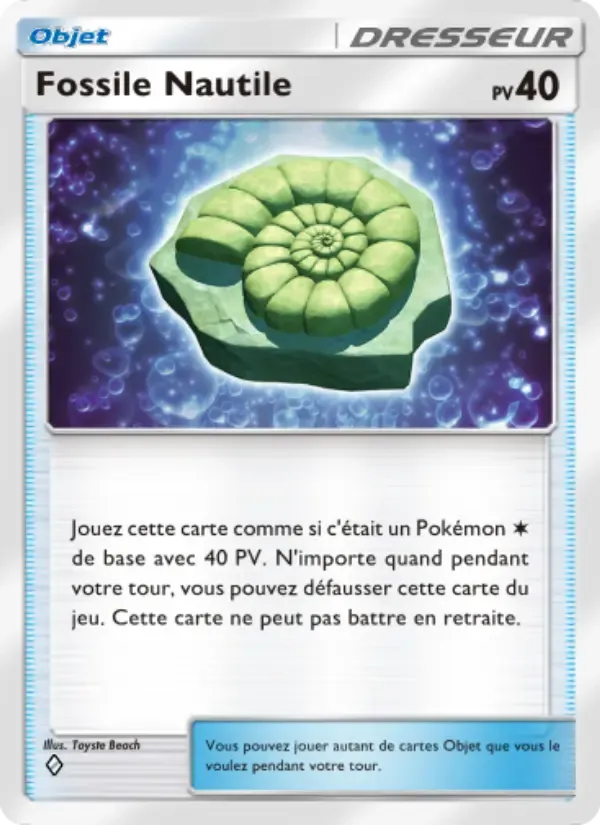Helix Fossil card in French