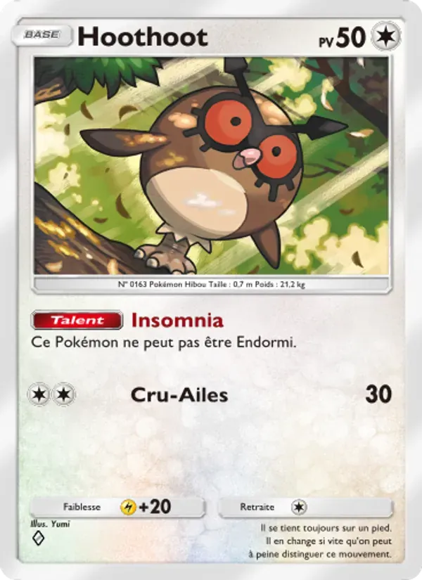 Hoothoot card in French