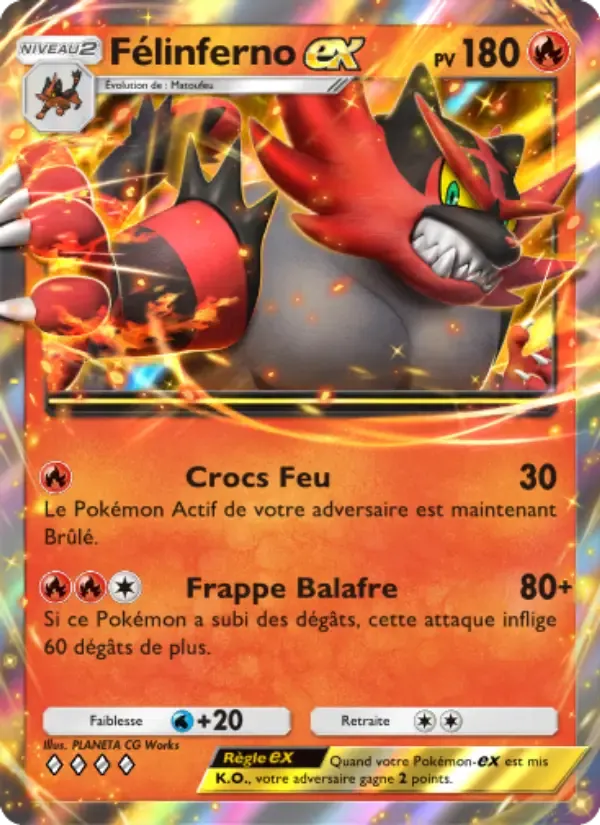 Incineroar ex card in French