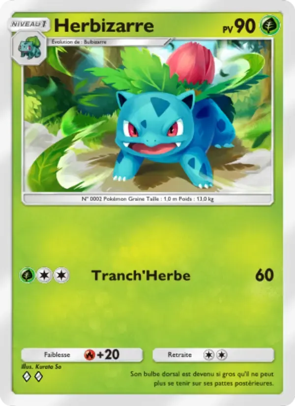 Ivysaur card in French