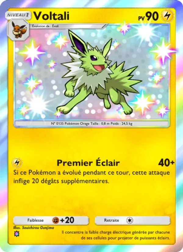 Jolteon card in French