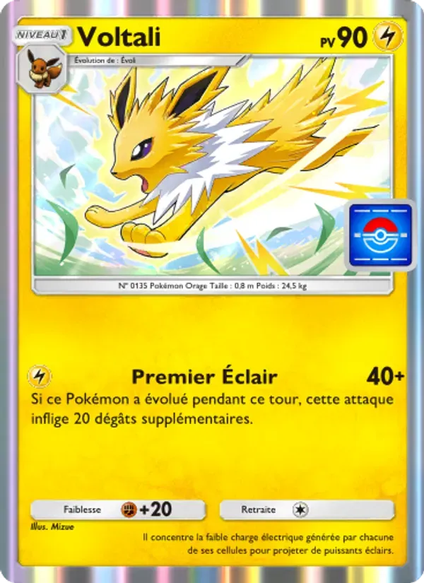 Jolteon card in French