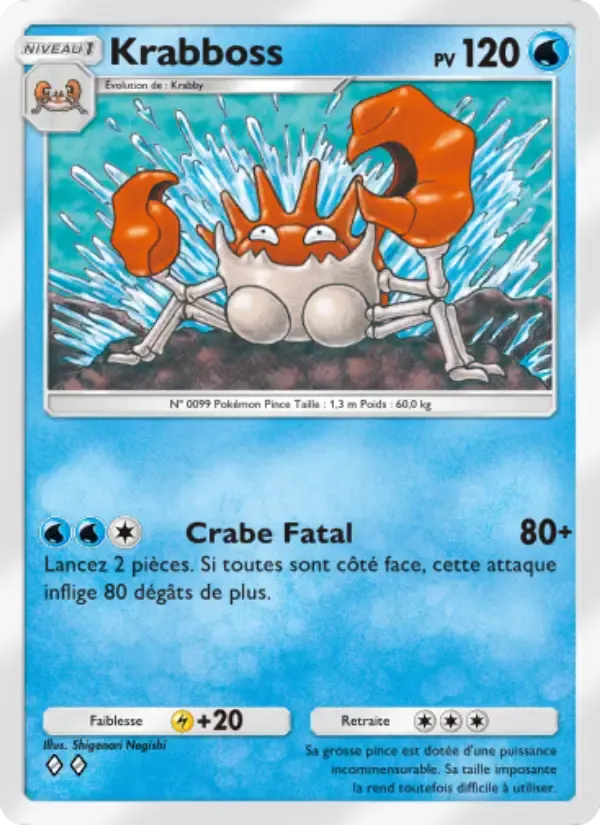 Kingler card in French