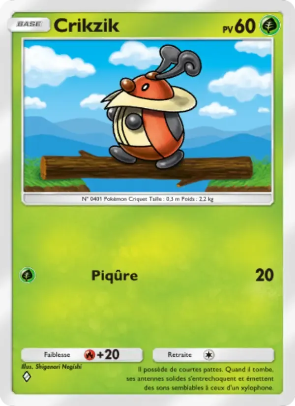 Kricketot card in French