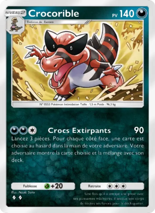 Krookodile card in French