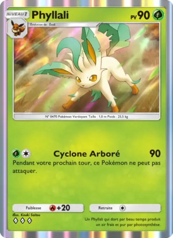 Leafeon card in French