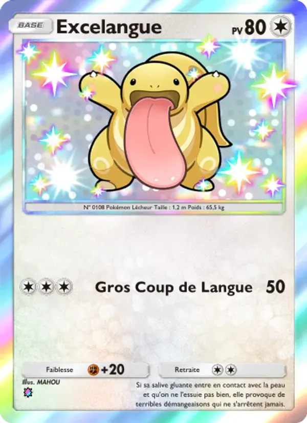 Lickitung card in French