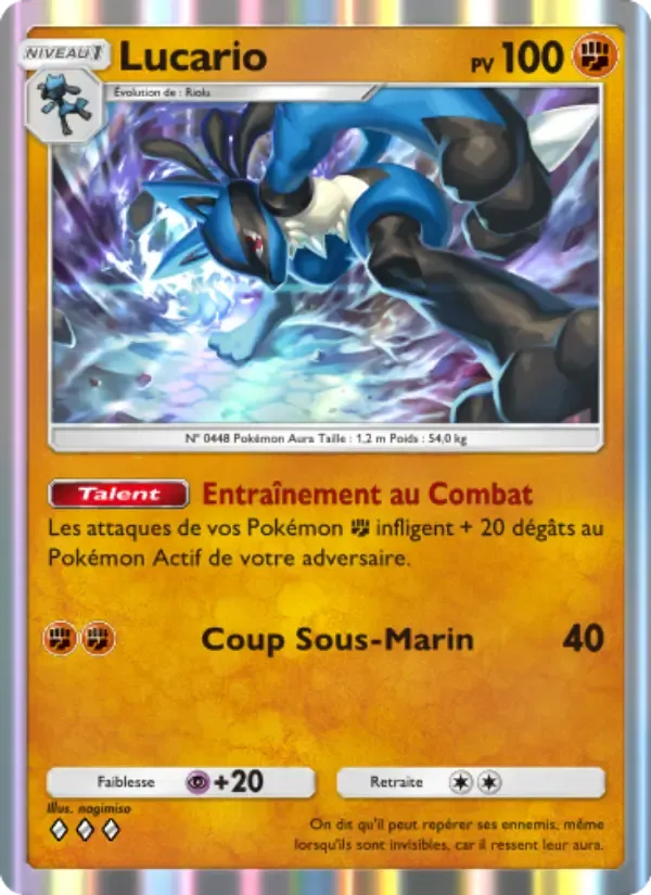 Lucario card in French