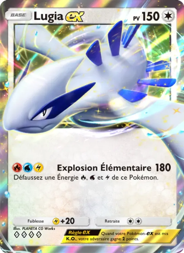 Lugia ex card in French
