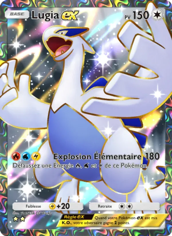 Lugia ex card in French