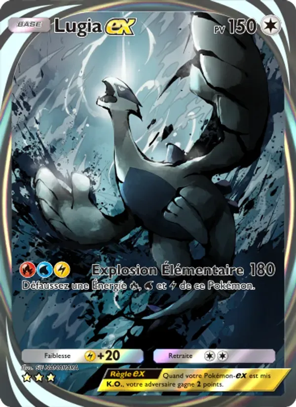 Lugia ex card in French