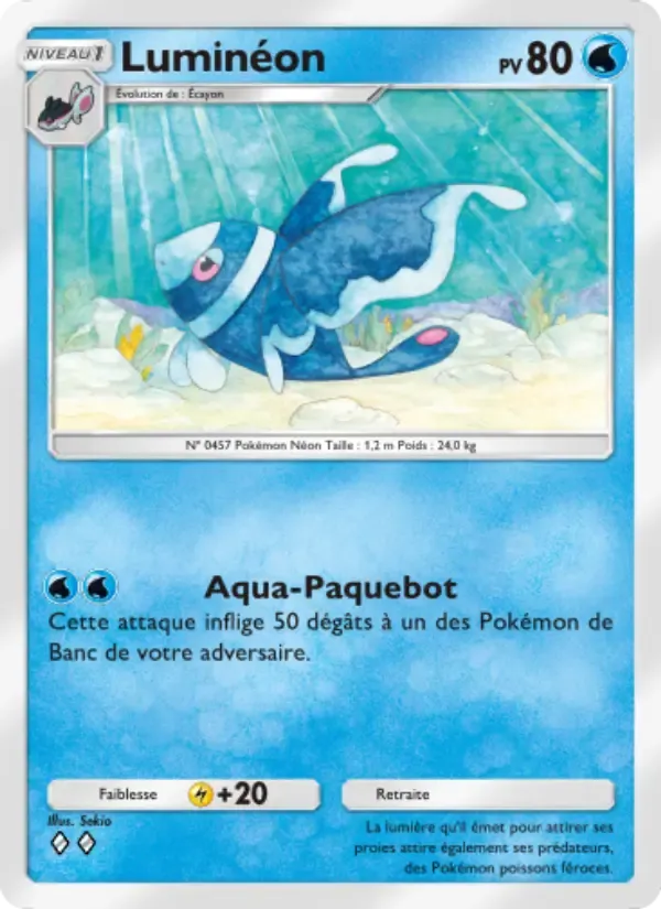 Lumineon card in French