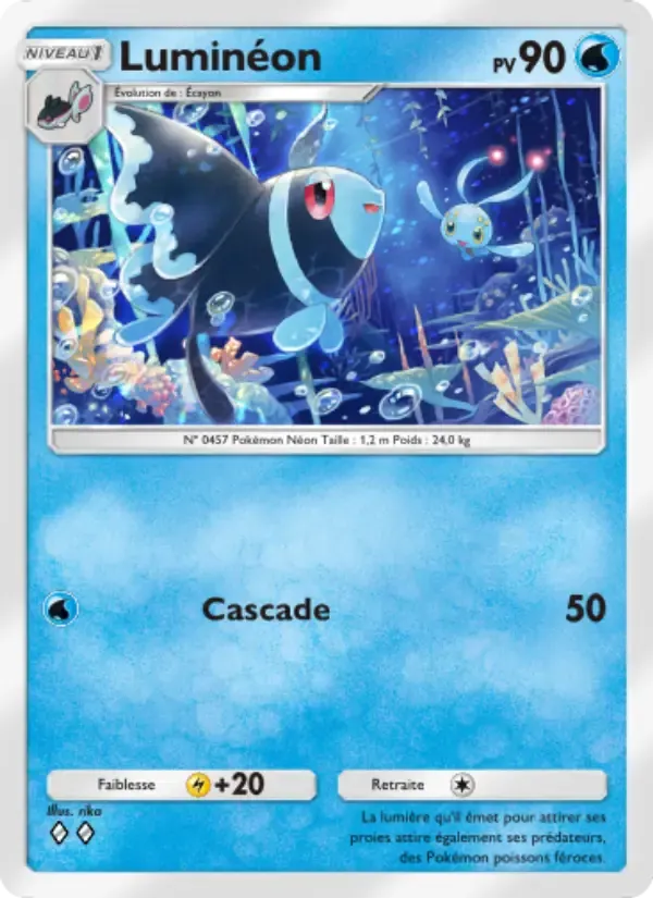 Lumineon card in French
