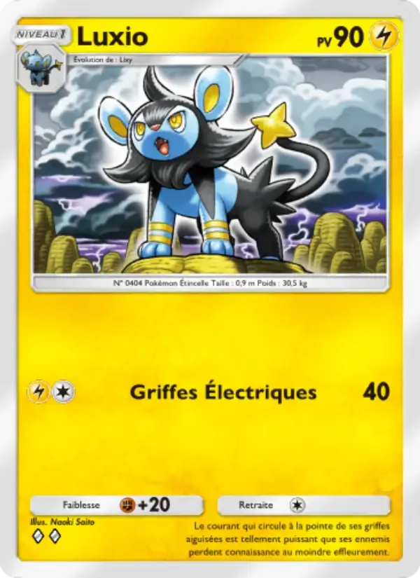 Luxio card in French