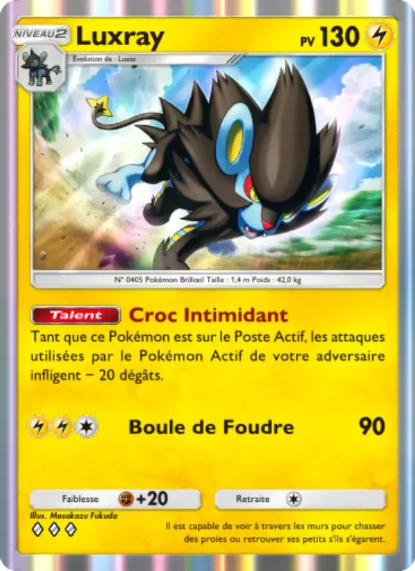 Luxray card in French