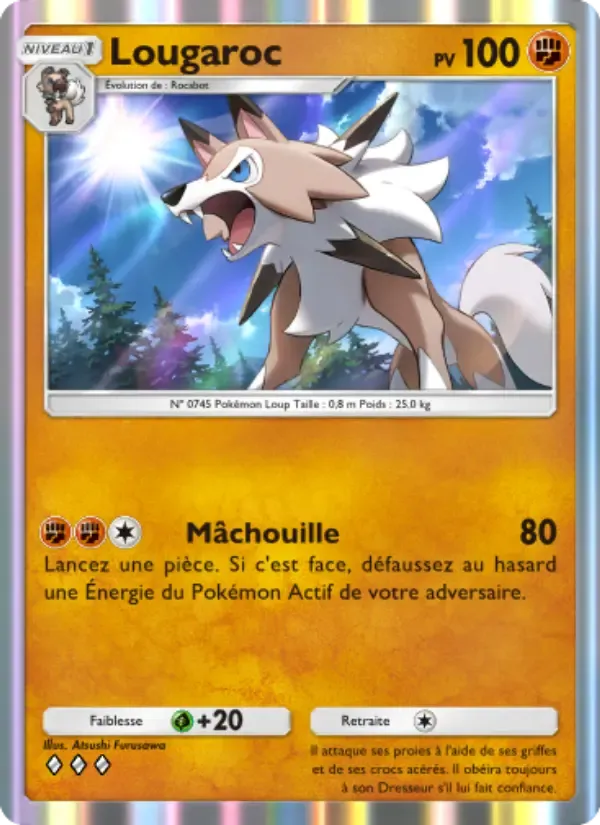 Lycanroc card in French