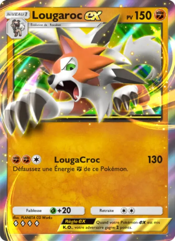 Lycanroc ex card in French