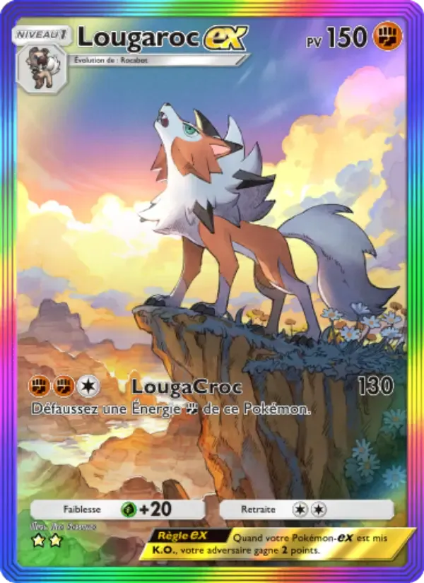 Lycanroc ex card in French