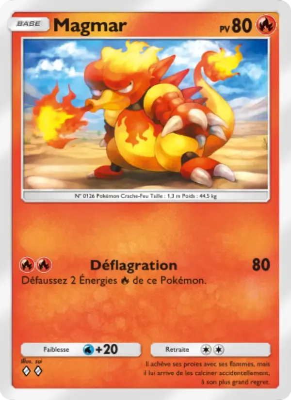 Magmar card in French