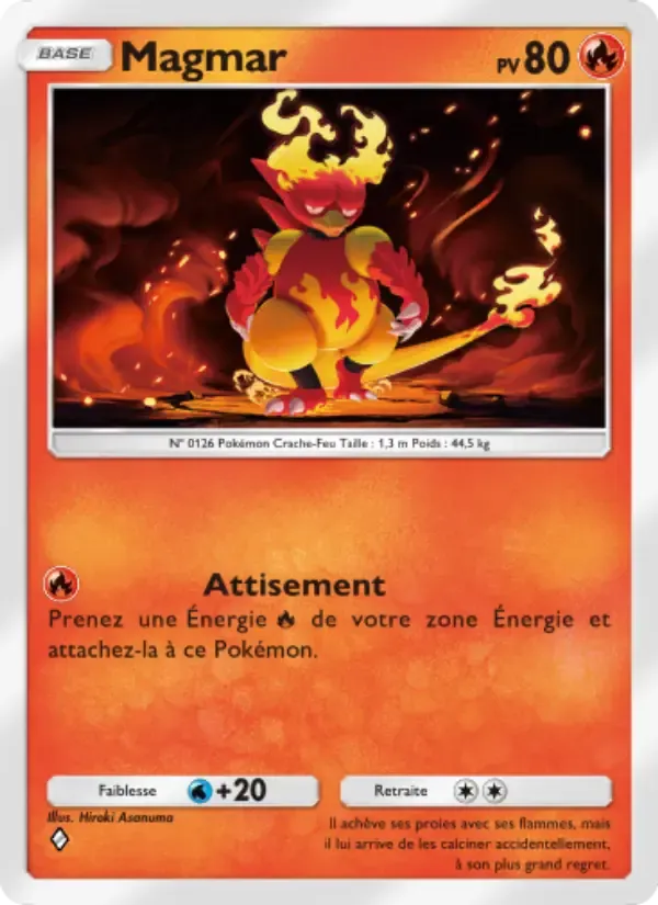 Magmar card in French