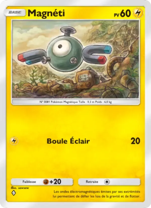 Magnemite card in French